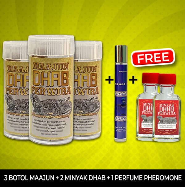 PAKEJ MAHARAJA ( 3 BOTOL ) FREE 2 MINYAK + FREE 1 PERFUME
