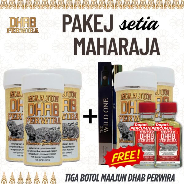 MEGA PROMO - PAKEJ MAHARAJA (3 botol + FREE 2 majun + FREE 2 Minyak Dhab + FREE 1 Perfume Pheromone)